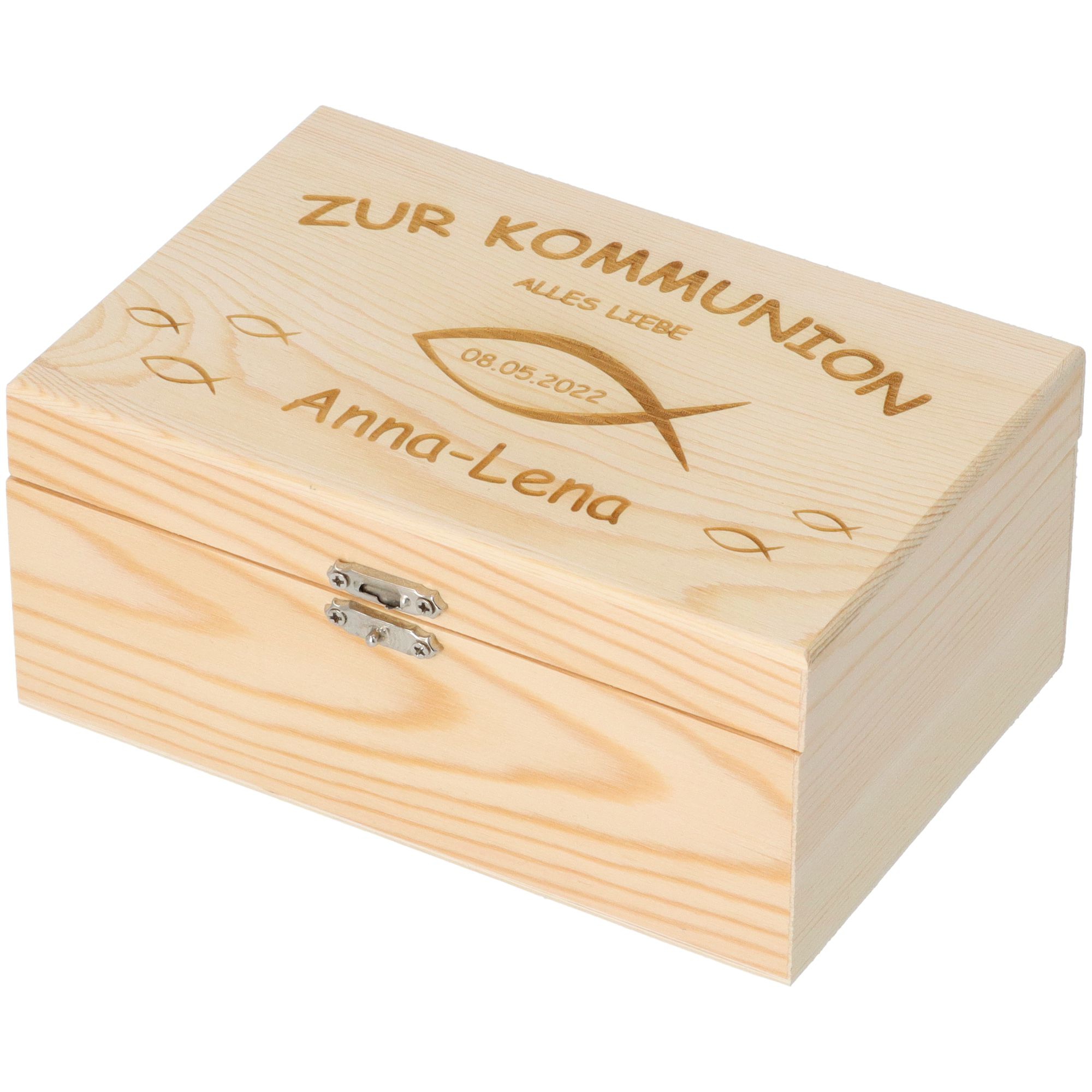 Geschenkbox Kommunion mit "Name & Datum" Geschenkbox Kommunion mit "Name & Datum"