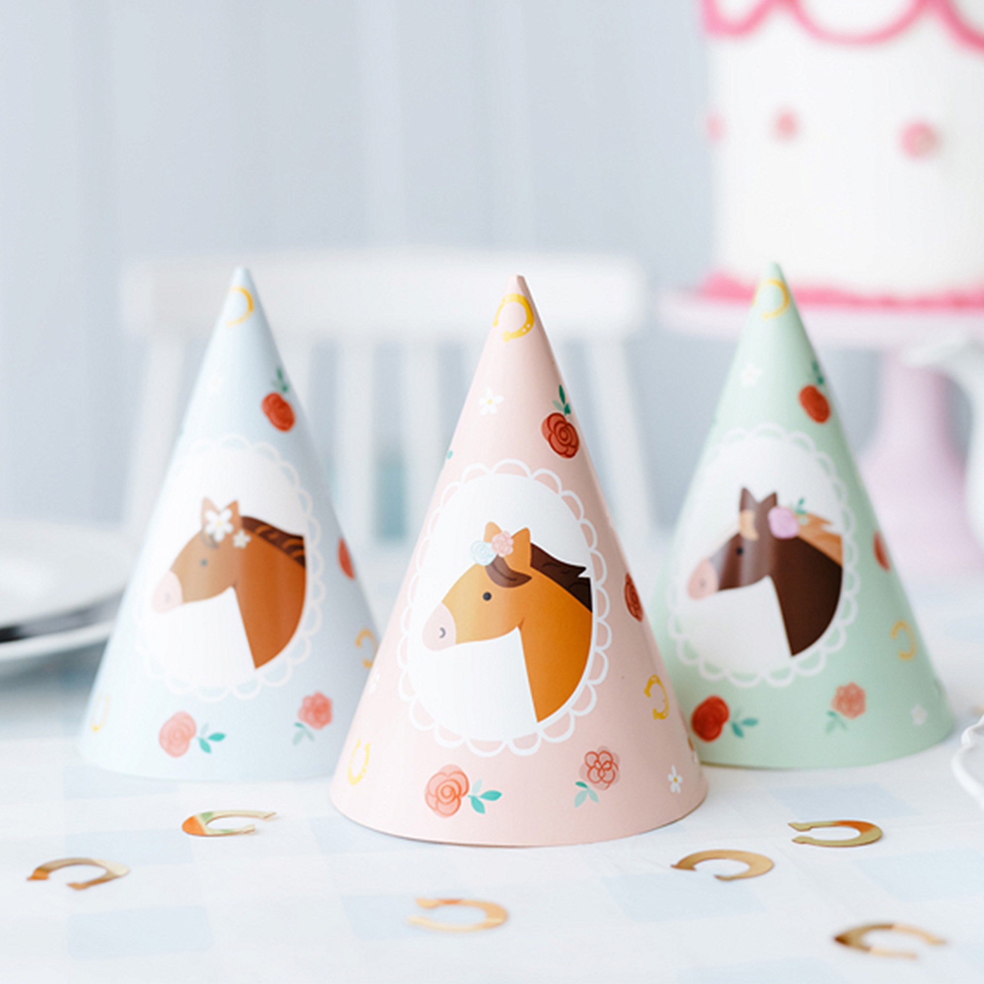 6 Partyhüte "Pferde" 6 Partyhüte "Pferde"