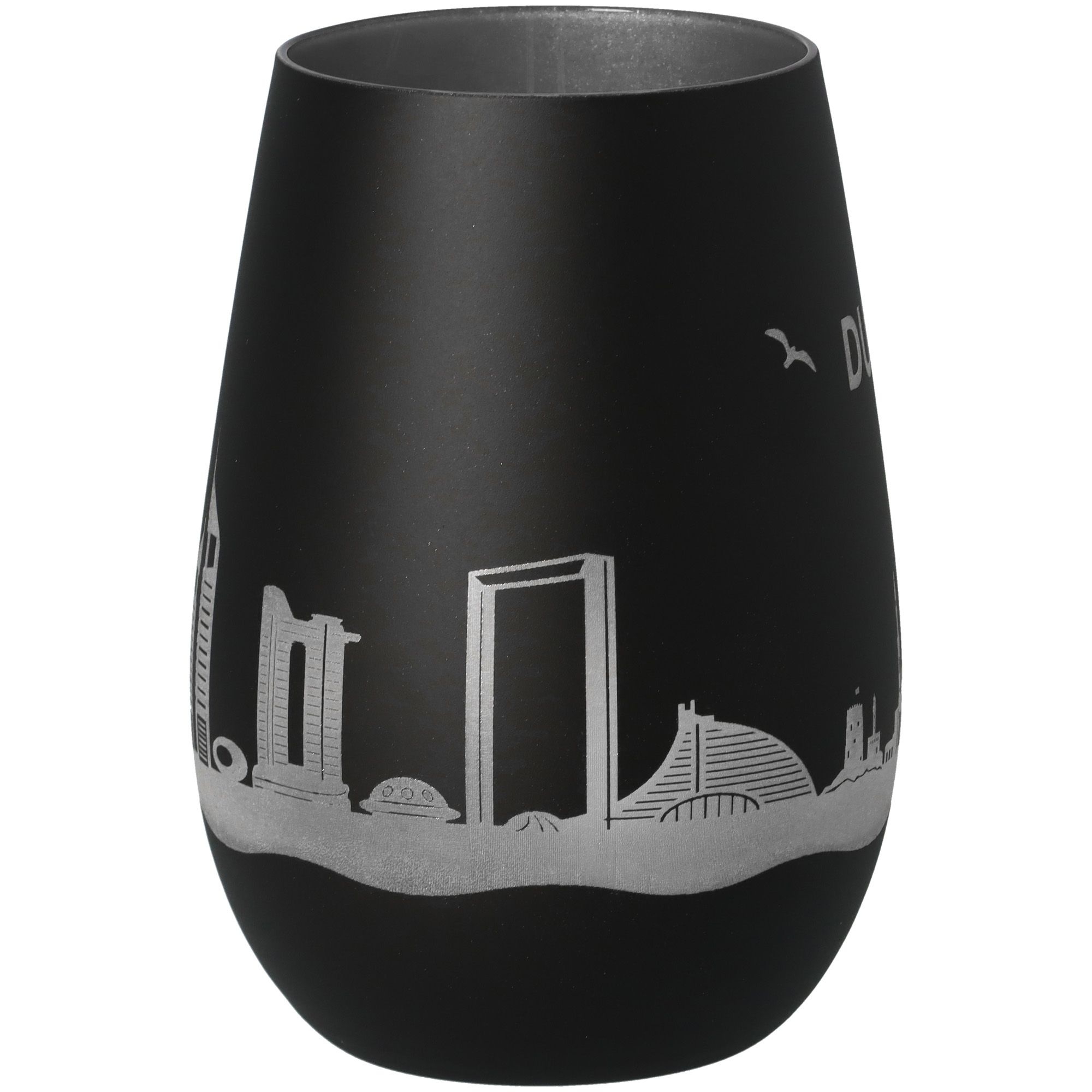 Windlicht Skyline Dubai Schwarz/Silber Krug, Töpferei, Vase, Lampe