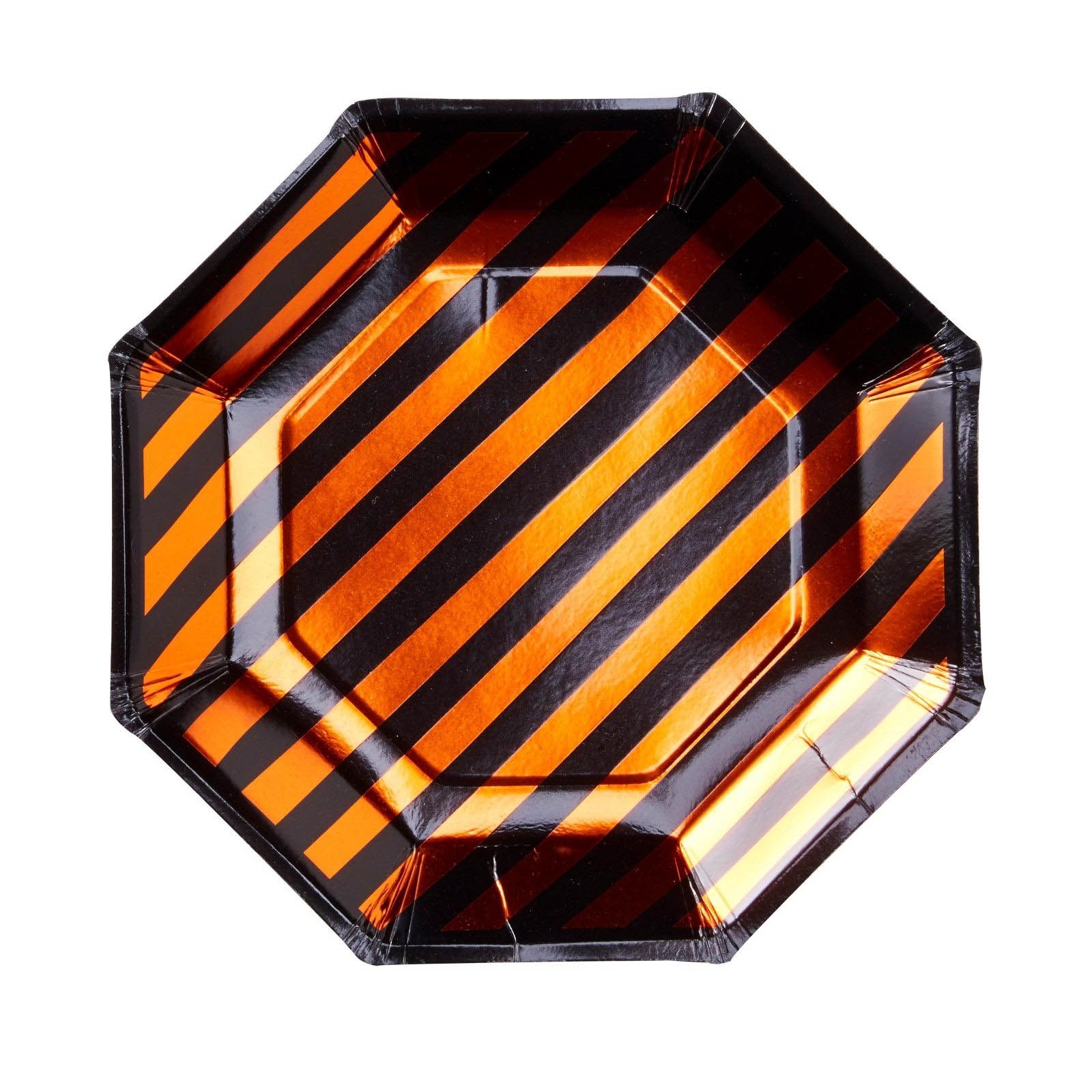 Pumpkin Party - 8 gestreifte Pappteller Pumpkin Party - 8 gestreifte Pappteller