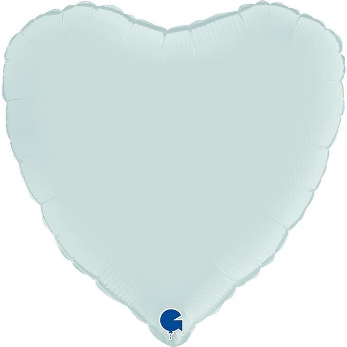 Folienballon Heart Satin Pastell Blue 18"/45cm