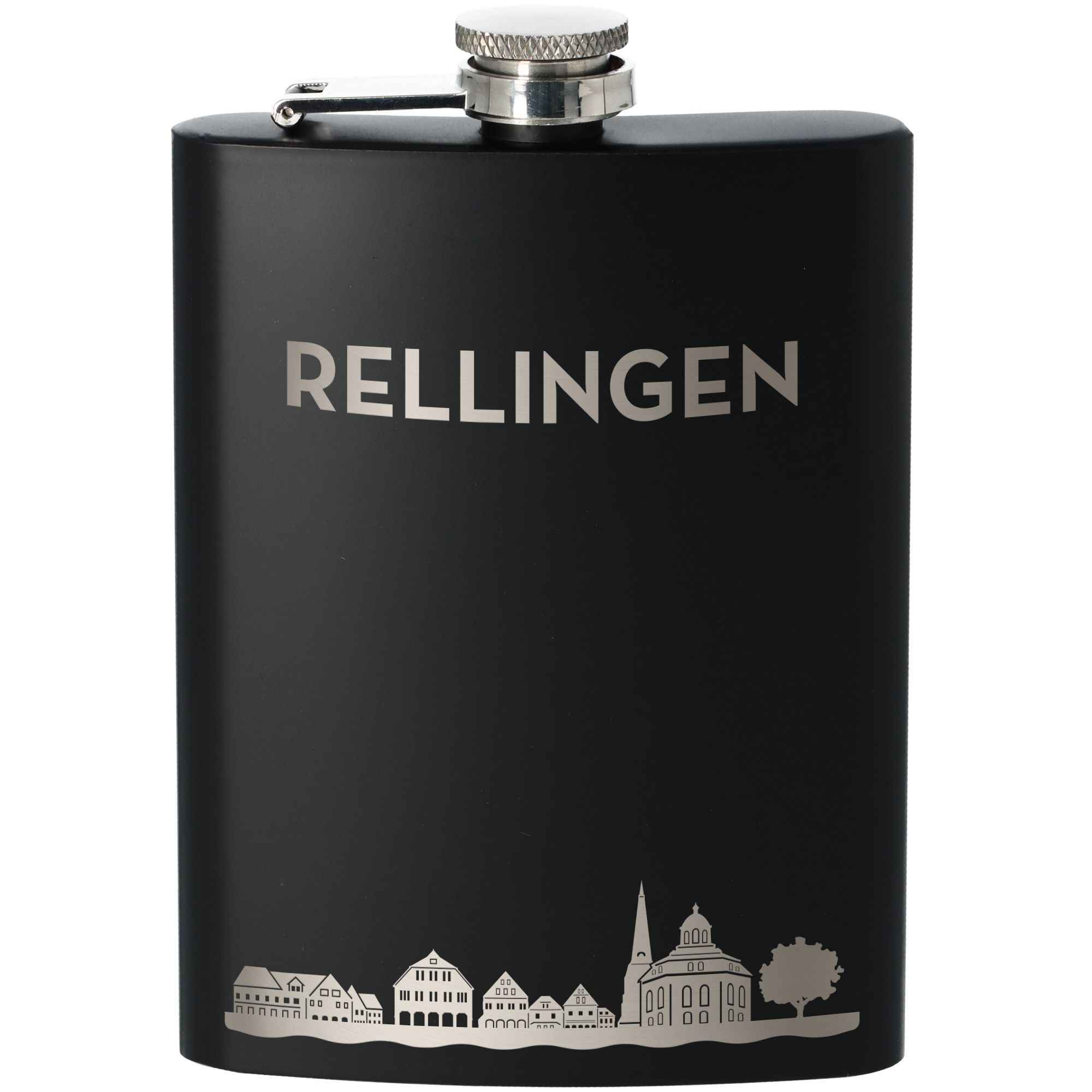 Flachmann Skyline Rellingen Schwarz 225ml Flachmann Skyline Rellingen Schwarz 225ml