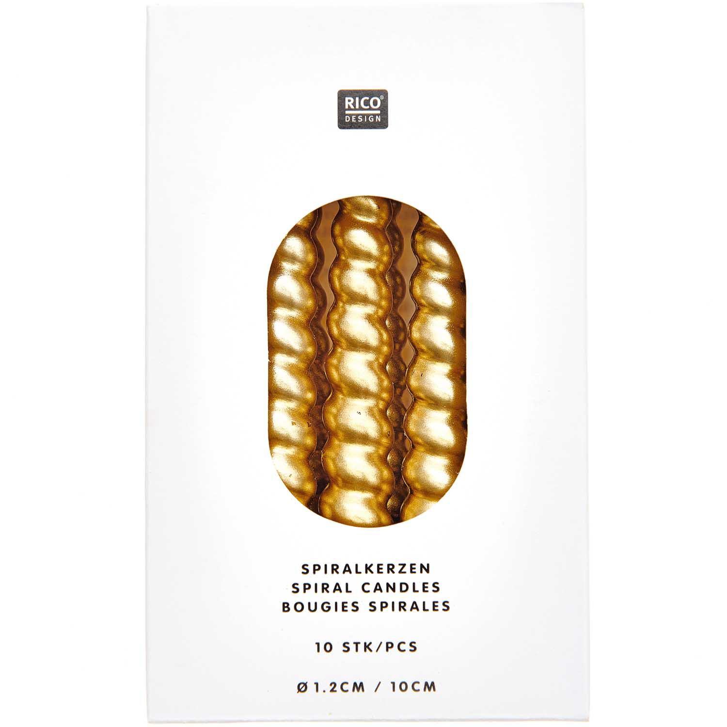 10 Spiralkerzen für den Kuchen - Gold je Ø 1,2cm 10 Spiralkerzen für den Kuchen - Gold je Ø 1,2cm
