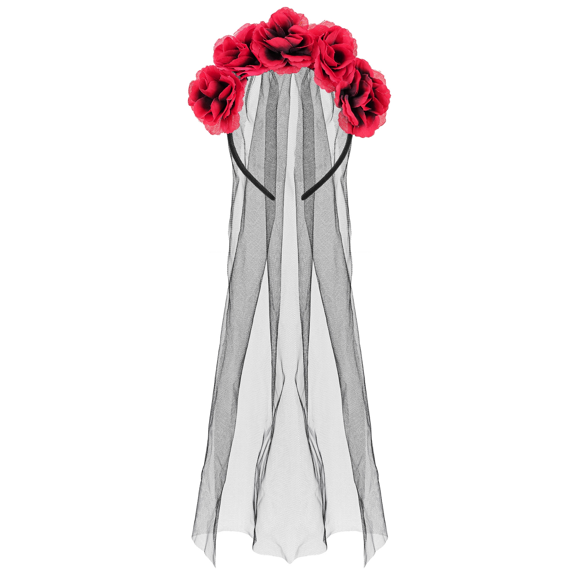 Haarreifen "Schleier und Rosen" Bekleidung, Mantel, Blume, Pflanze