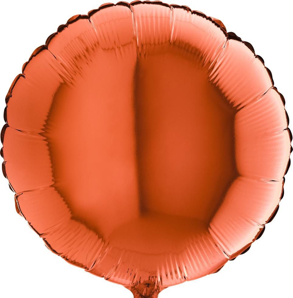 Folienballon Rund Orange 45cm