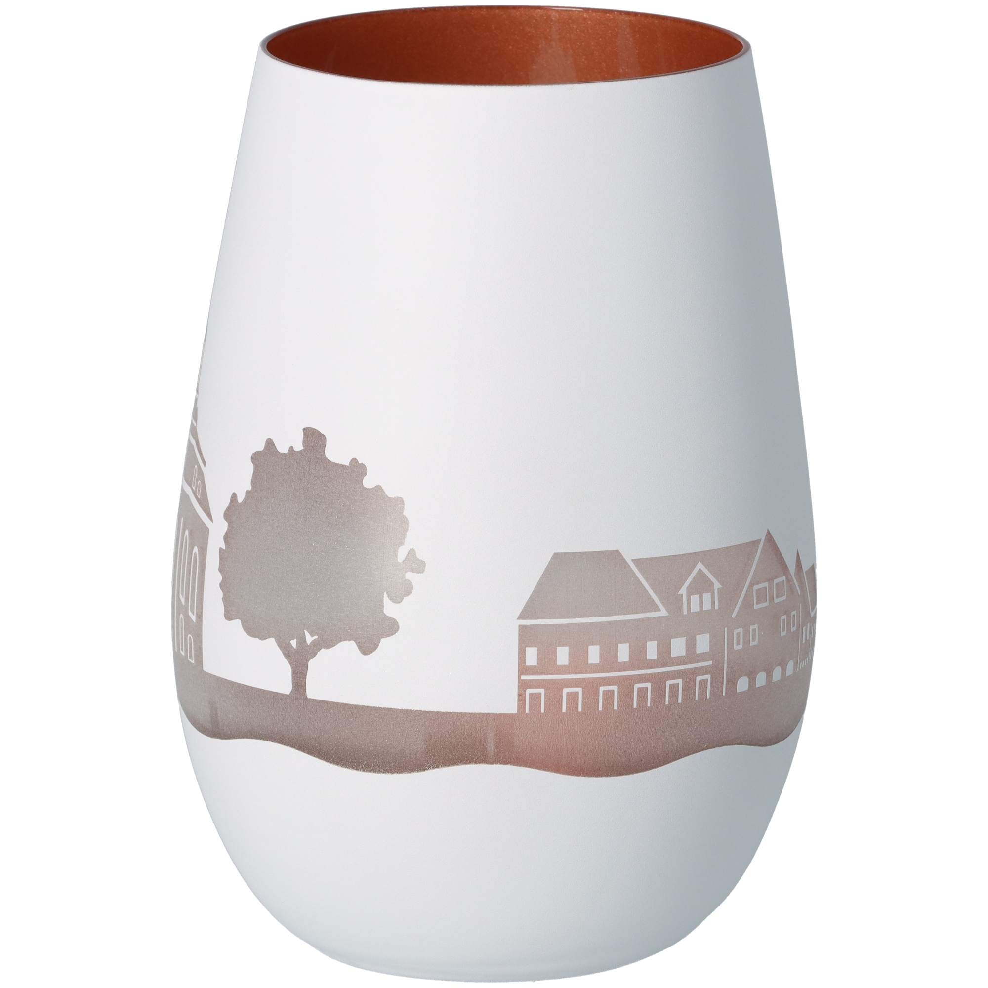 Windlicht Skyline Rellingen Weiß/Bronze Windlicht Skyline Rellingen Weiß/Bronze