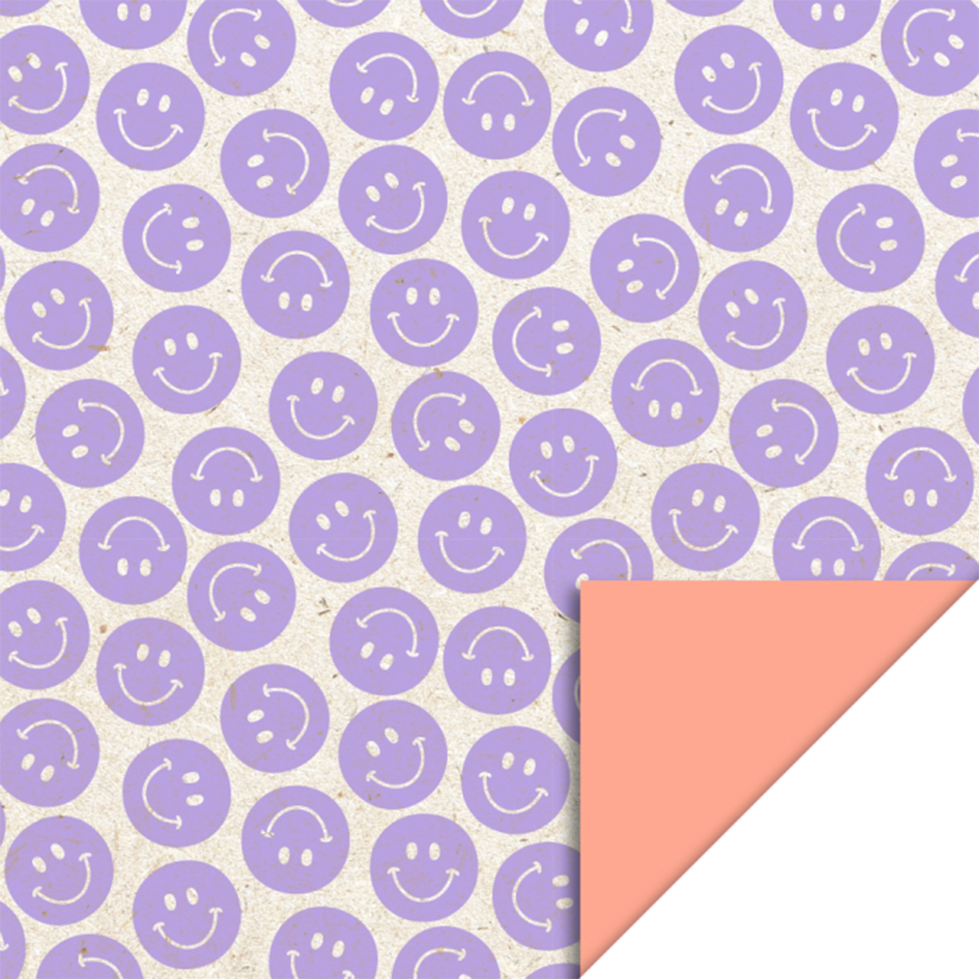 Geschenkpapier "Smileys" Lilac 3 m Muster, Dekoration für Zuhause, Teppich
