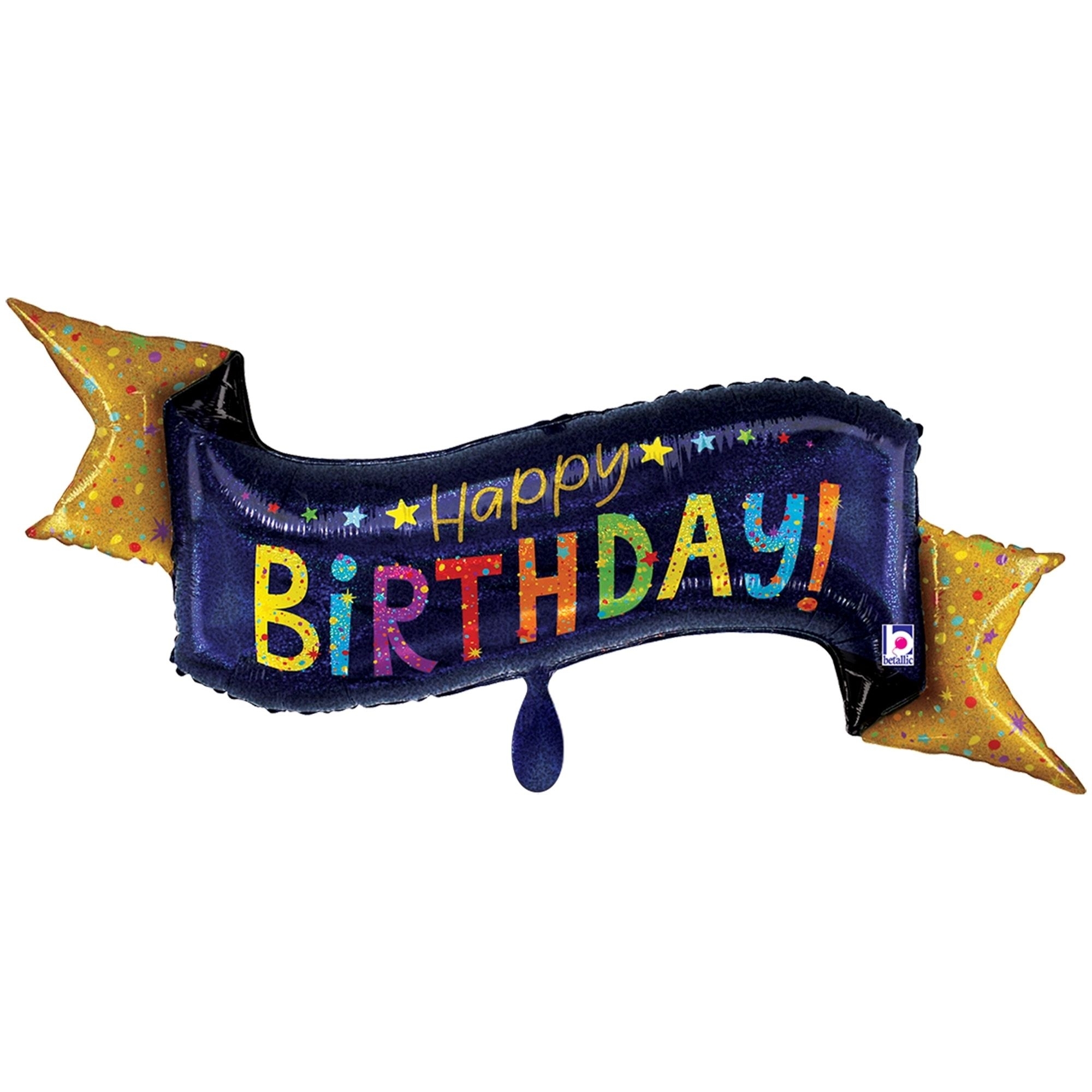 Folienballon Geburstagsbanner in Dunkelblau 114 cm Essen, Süßigkeiten