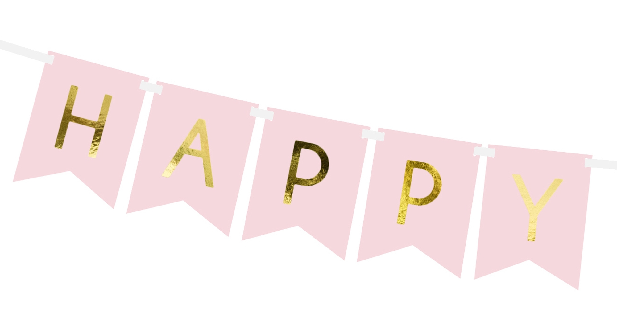 Girlande - Happy Birthday Rosa / Gold Girlande - Happy Birthday Rosa / Gold