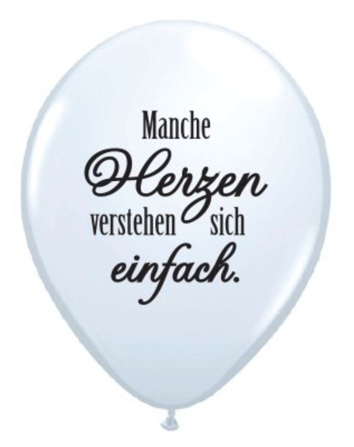 Latexballon "Manche Herzen..." Ø 40cm Latexballon "Manche Herzen..." Ø 40cm