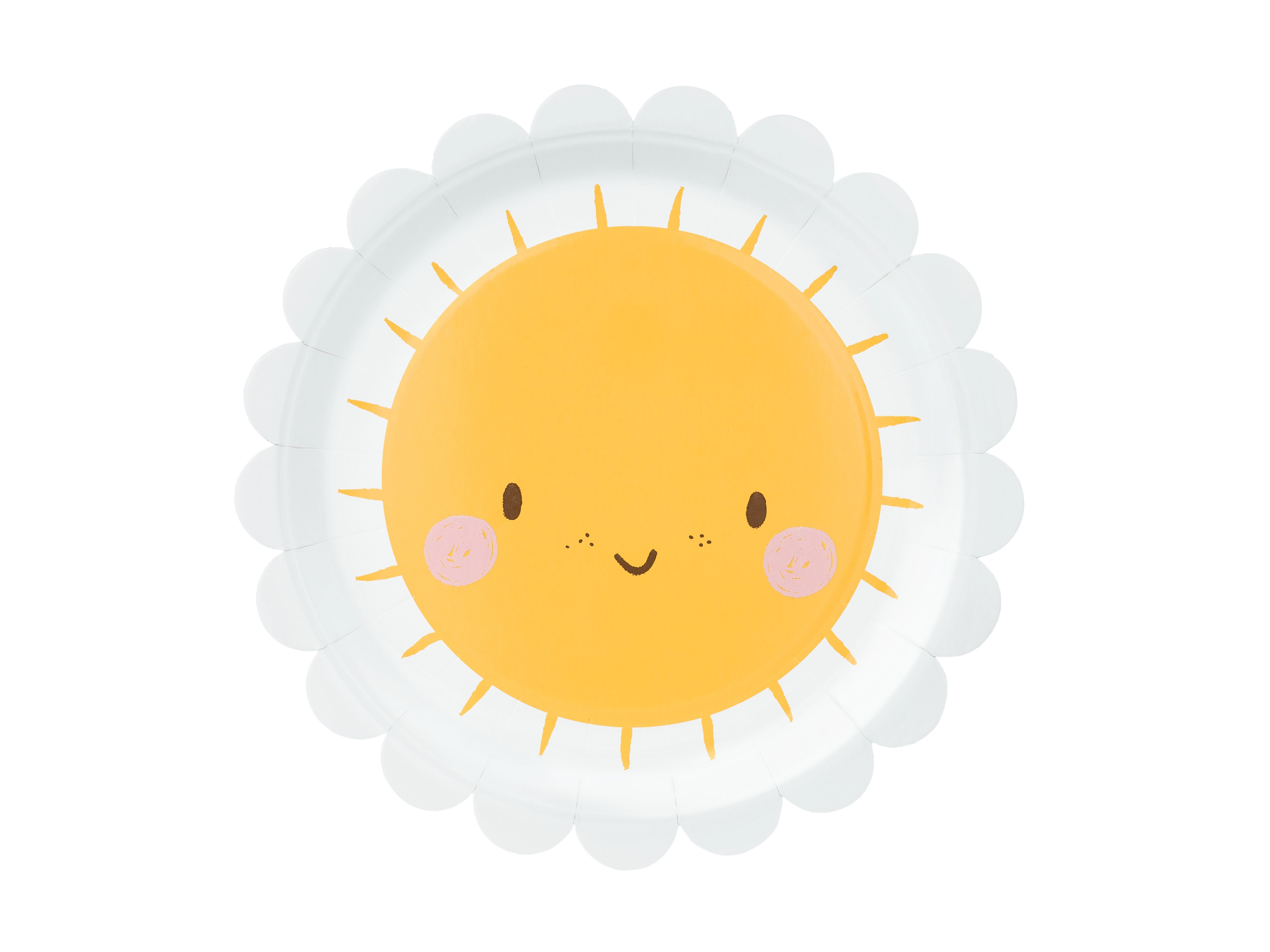 6 Pappteller "Kleine Sonne"