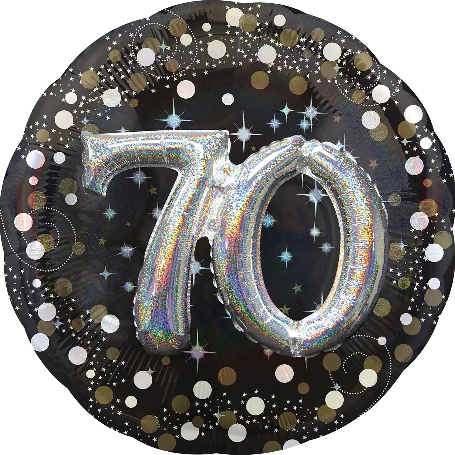 Folienballon Sparkling Birthday mit 3D "70" 91cm Folienballon Sparkling Birthday mit 3D "70" 91cm