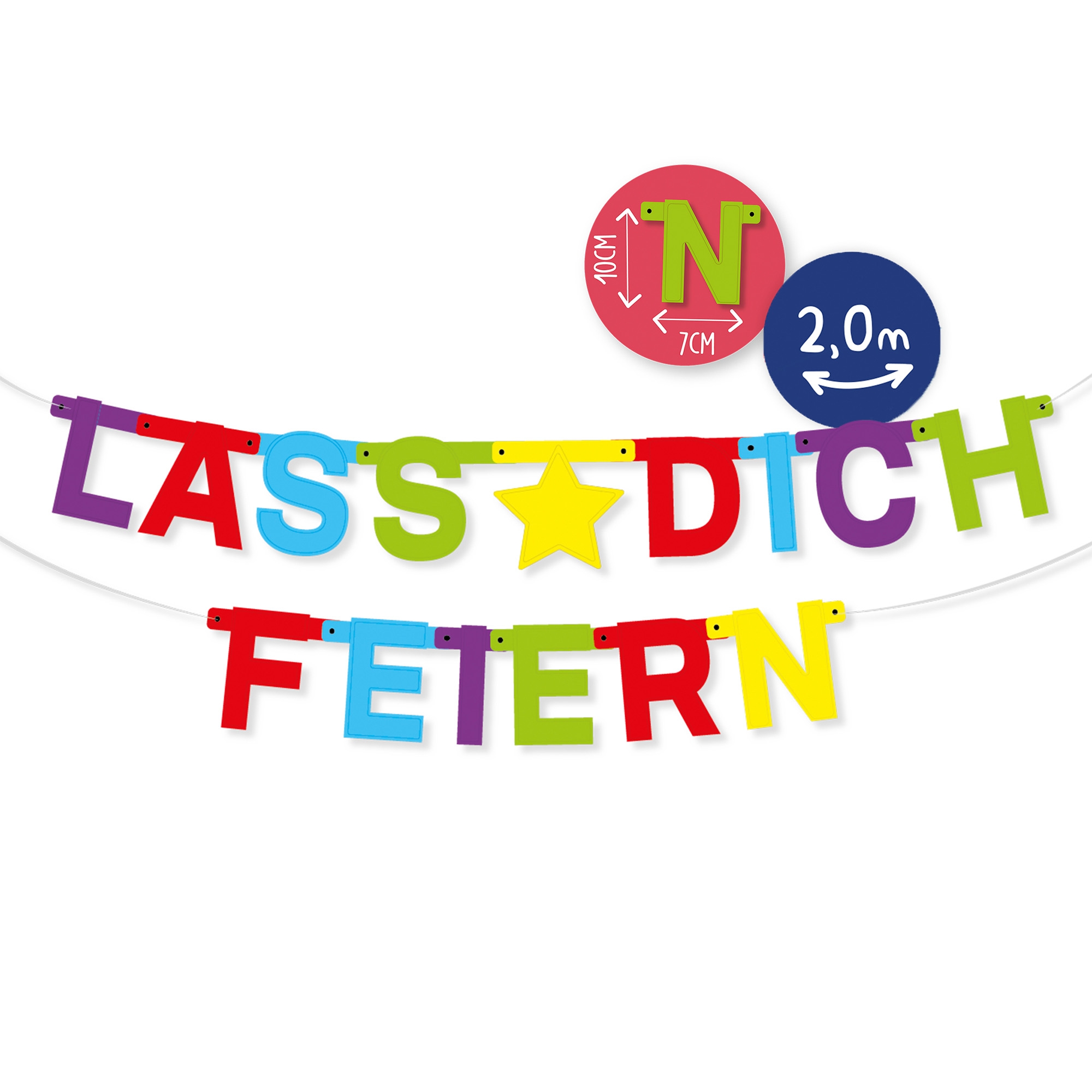 ABC Champions - Girlande "Lass Dich Feiern" ABC Champions - Girlande "Lass Dich Feiern"