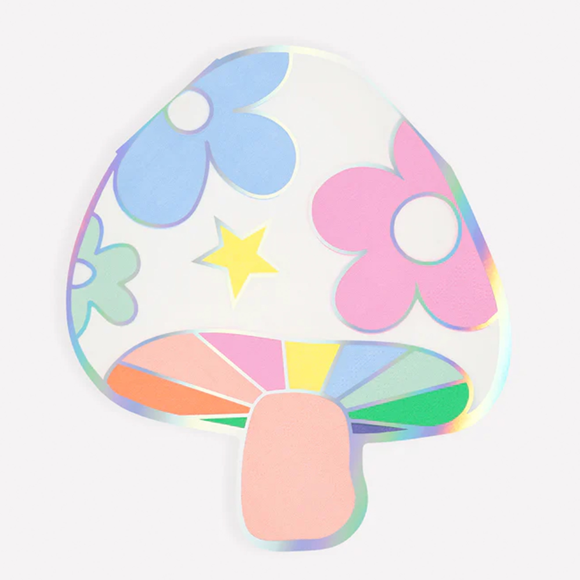 pilz, regenbogen, bunt, aufkleber, kunsthandwerk