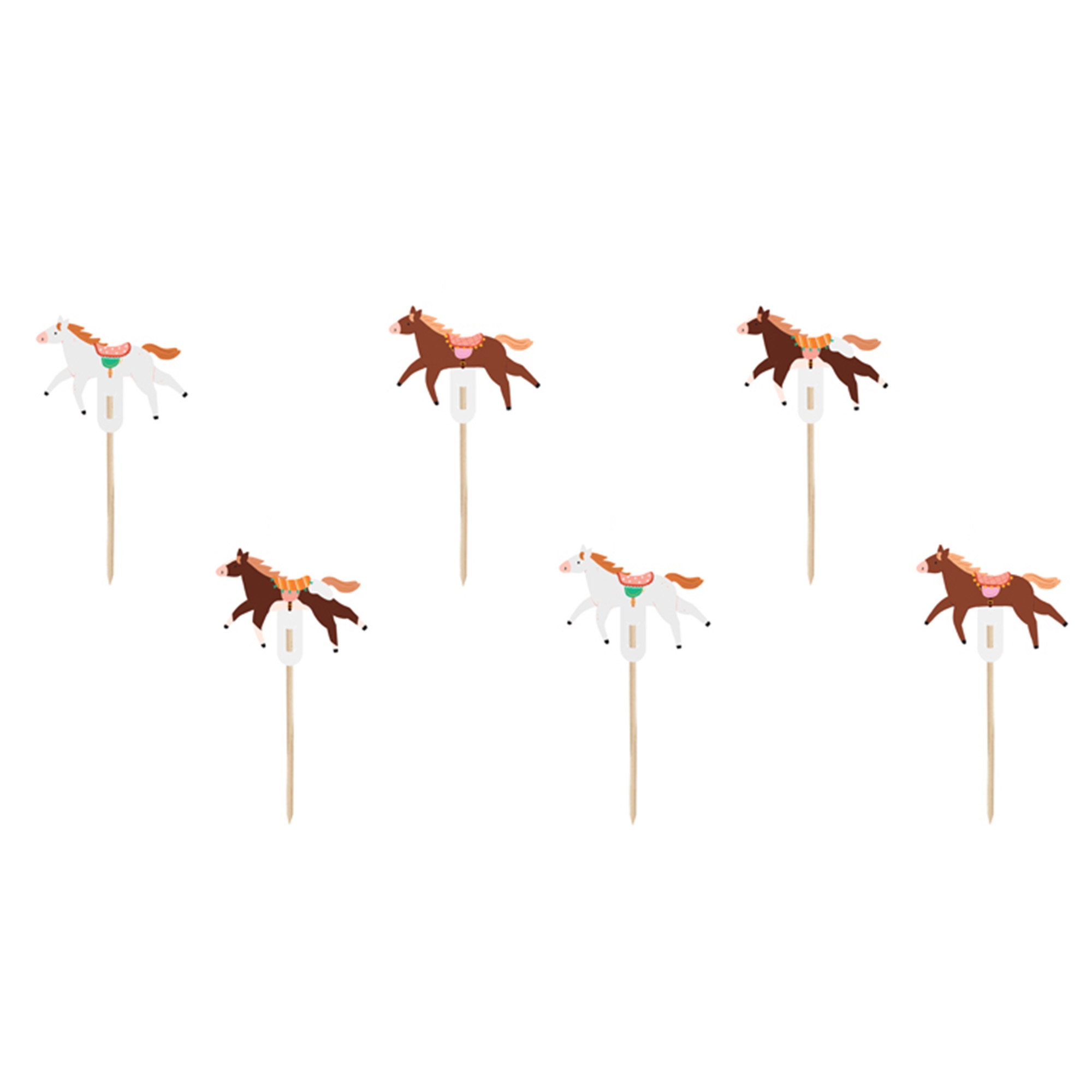 Cupcake Topper "Pferde" 6 Stück