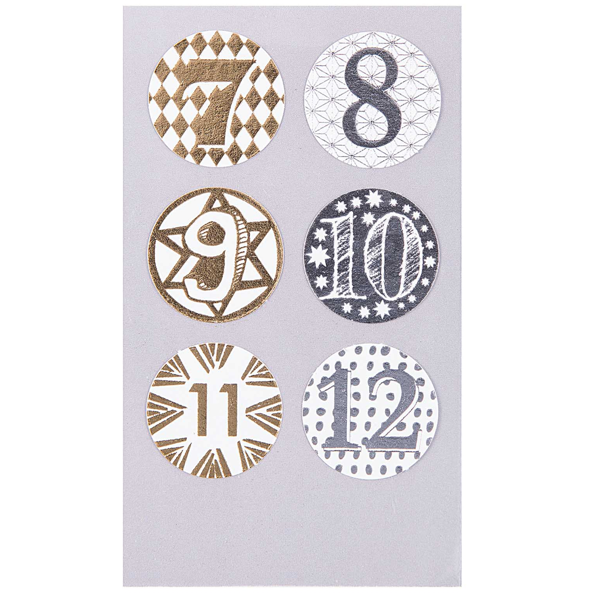 d45f46755206c6273a9612c609d0ed0931caef51 Adventskalender Sticker - Gold / Silber