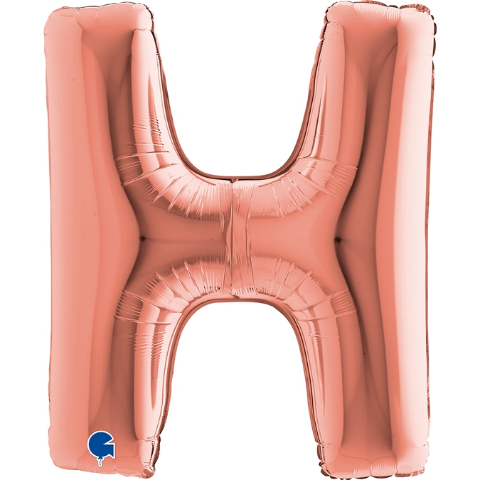 Folienballon Buchstabe H Roségold 100cm Folienballon Buchstabe H Roségold 100cm