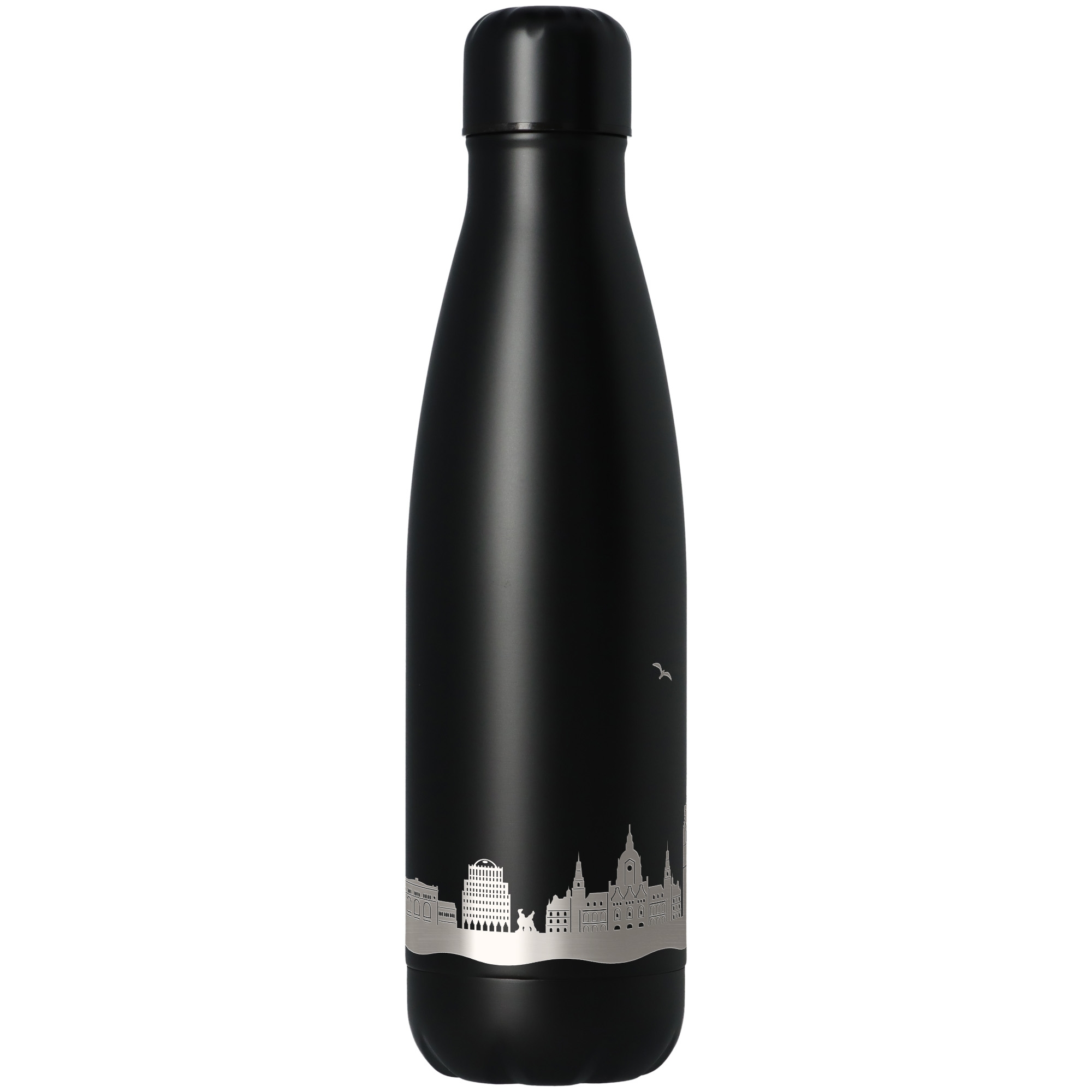 a2dfbd6125a64eccba00063552efae12eba0c874 Trinkflasche Skyline Hannover Schwarz 500ml