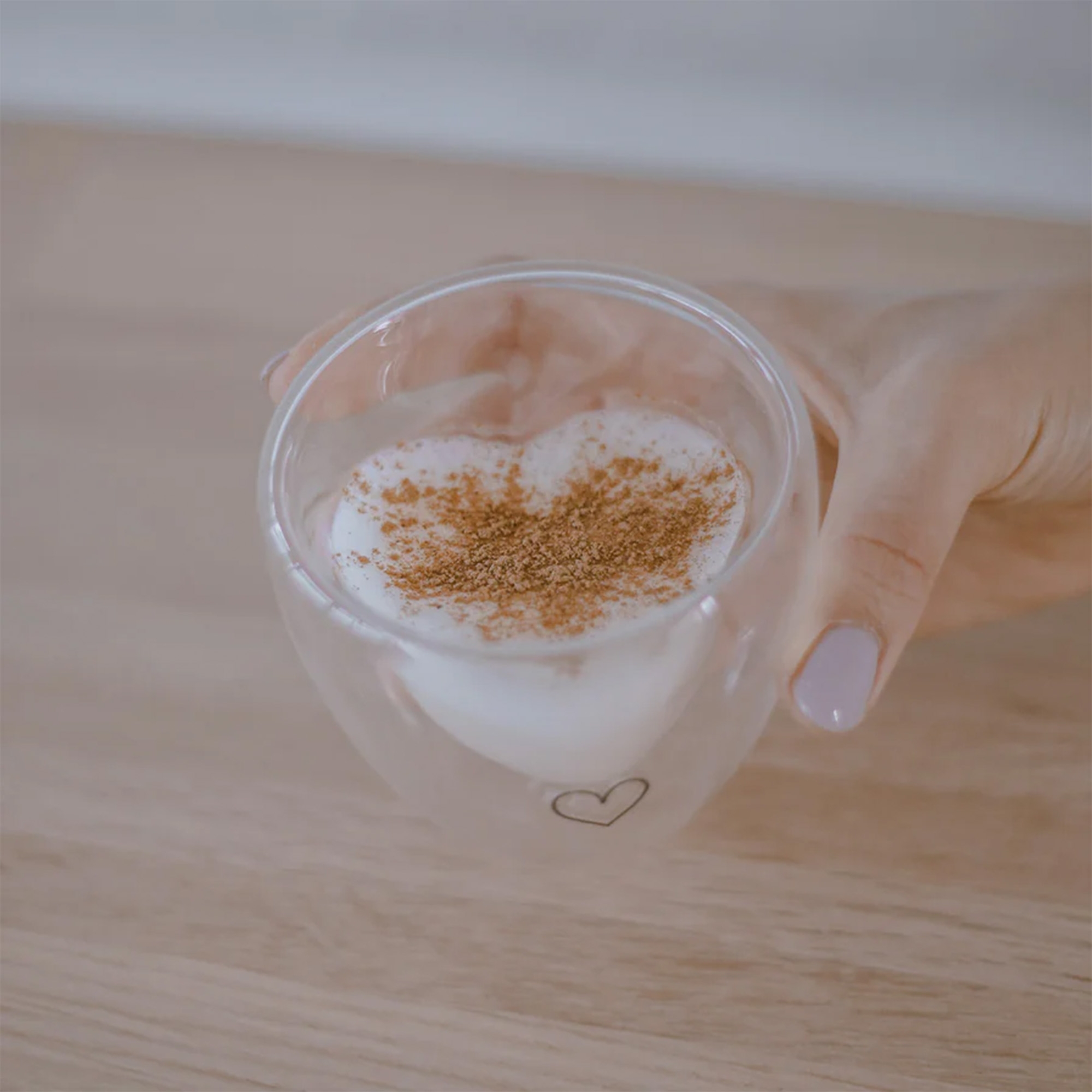 Eulenschnitt - Doppelwandiges Herzglas "Herz" 100ml Pokal