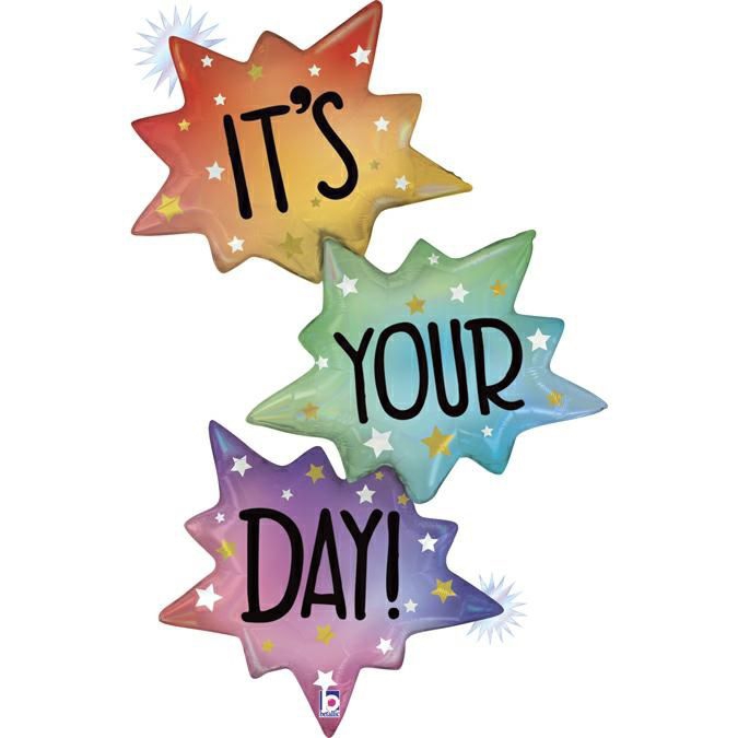 Folienballon Opal It's Your Day Burst 130 cm Sternsymbol, Symbol