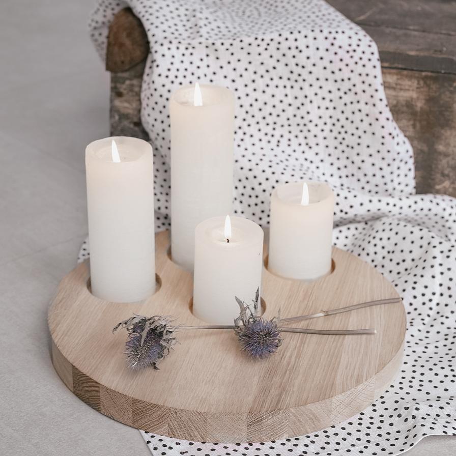 Eulenschnitt - Kerzenbrett Blanko, 32 cm Ø Eulenschnitt - Kerzenbrett Blanko, 32 cm Ø