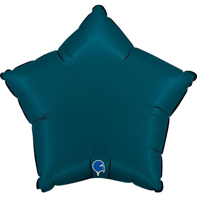 Folienballon Stern Satin Petrol Blau 45cm Kissen, Dekoration für Zuhause, Kopfkissen, Weste, Kapuzenpulli