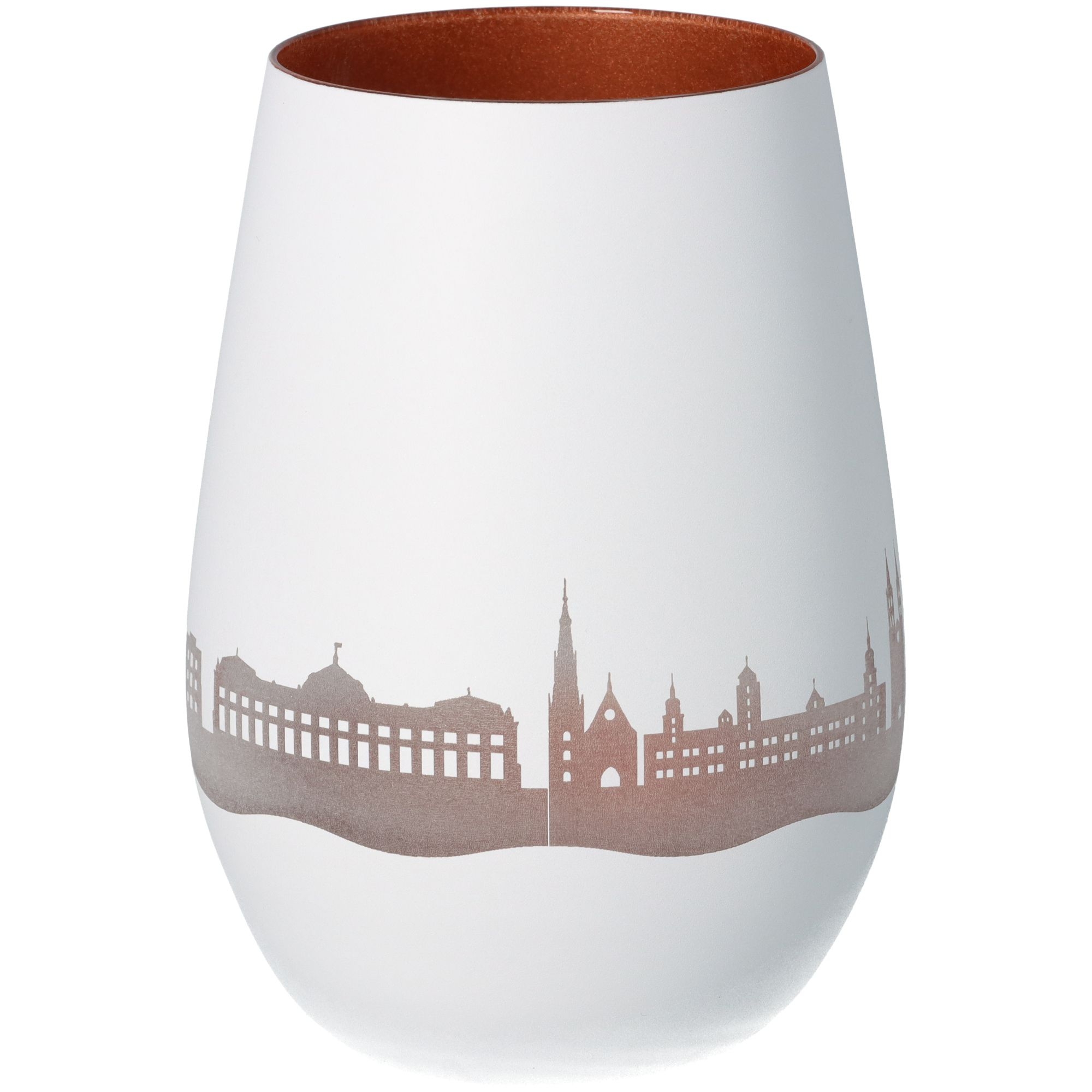 Windlicht Skyline Würzburg Weiß/Bronze Windlicht Skyline Würzburg Weiß/Bronze