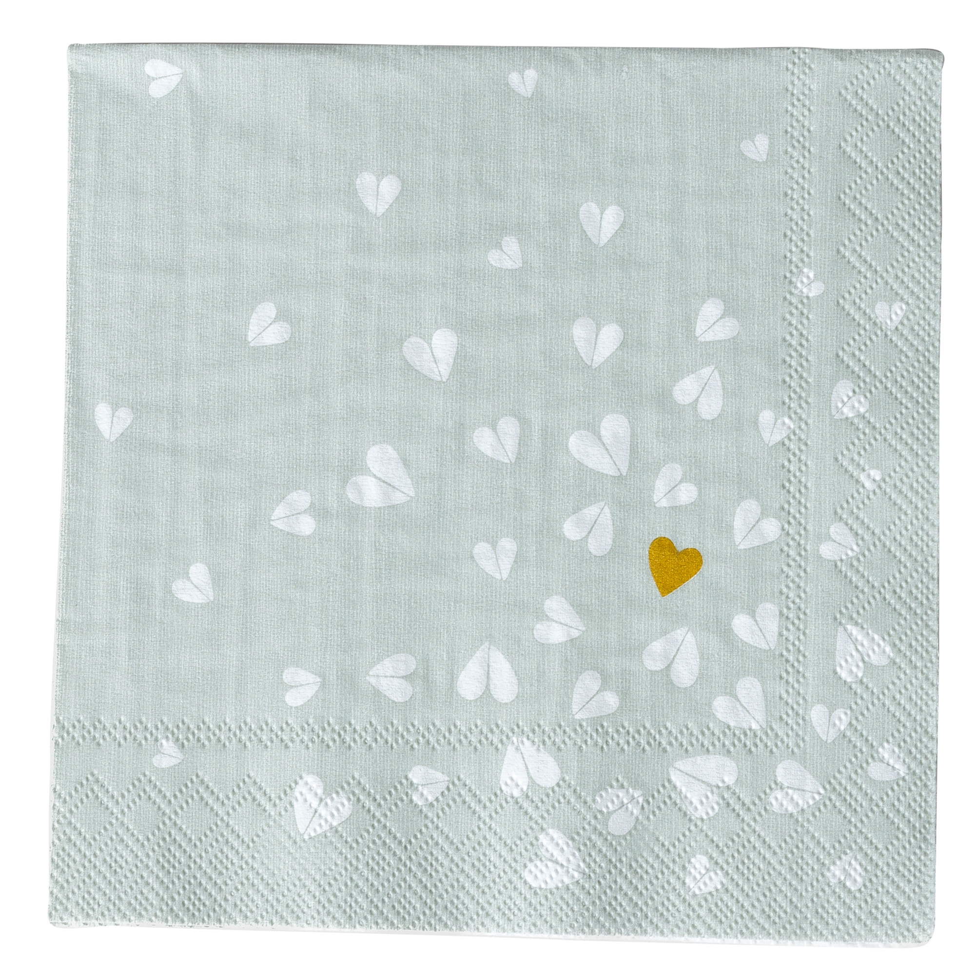 Räder Design - 20 Cocktailservietten "Goldenes Herz" Räder Design - 20 Cocktailservietten "Goldenes Herz"