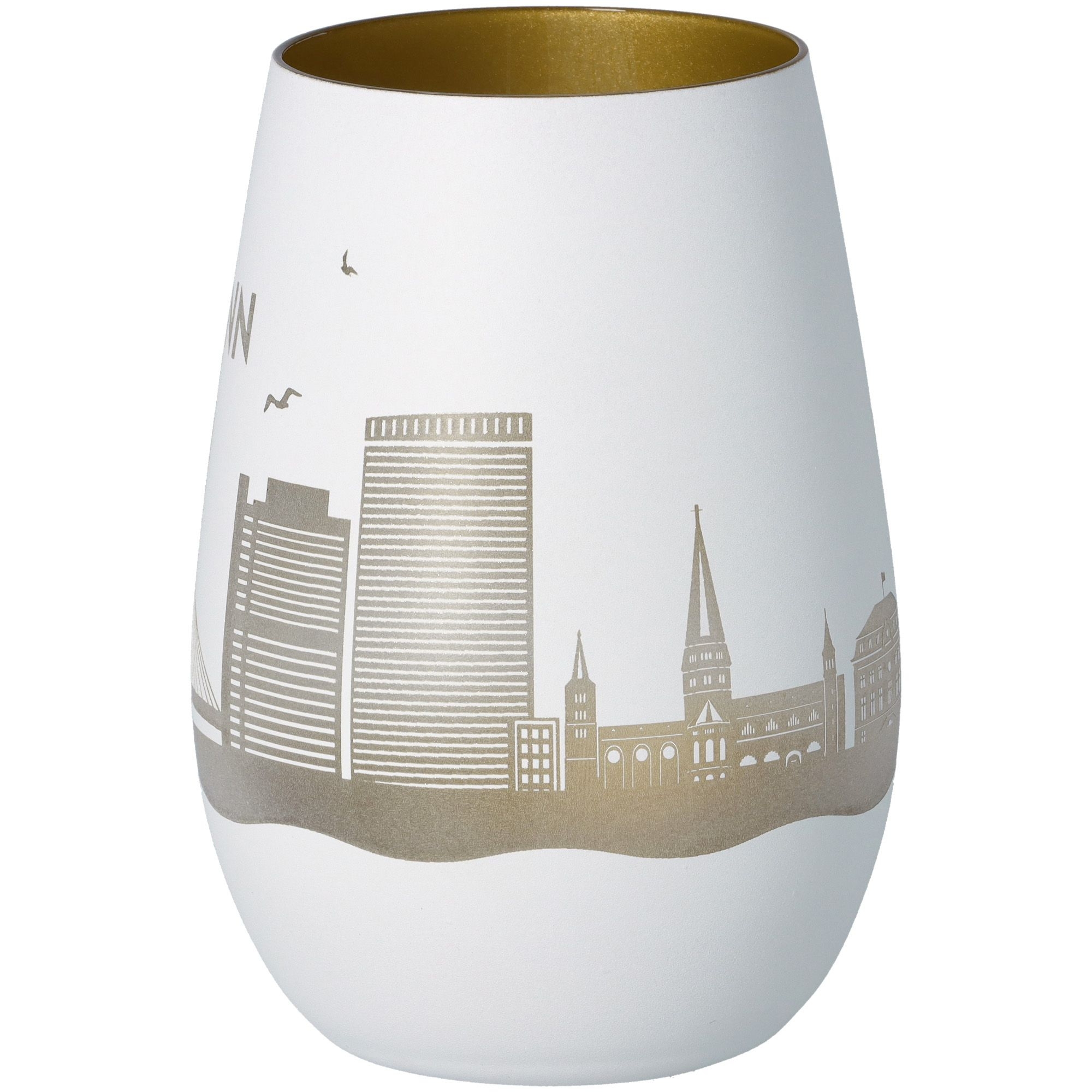Windlicht Skyline Bonn Weiß/Gold Windlicht Skyline Bonn Weiß/Gold
