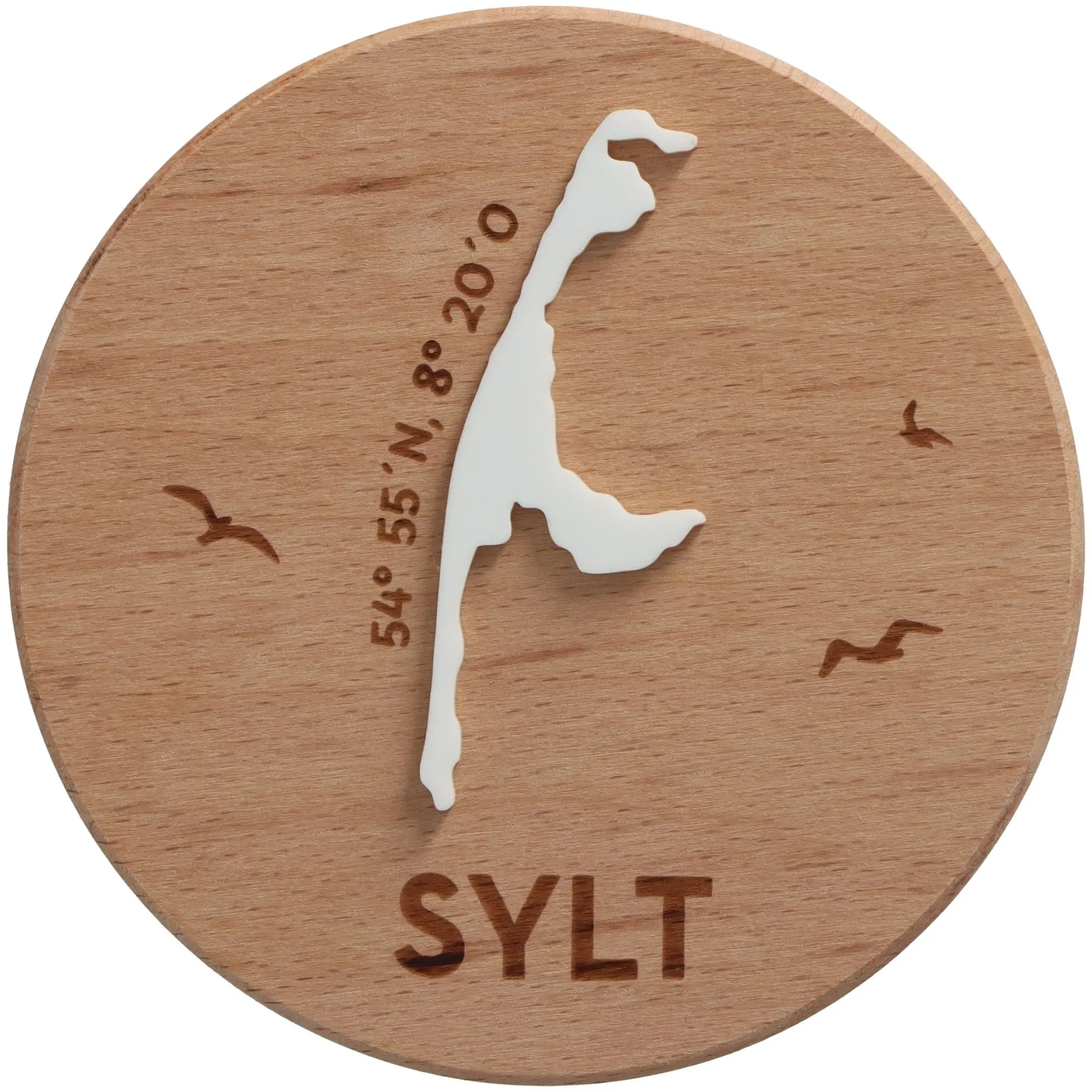 Geschenkglas Skyline "Sylt Silhouette" Weiß 530 ml