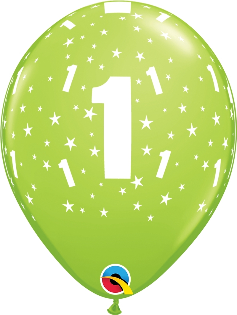 Qualatex Latexballon 1. Geburtstag verschiedene Farben Ø 30cm