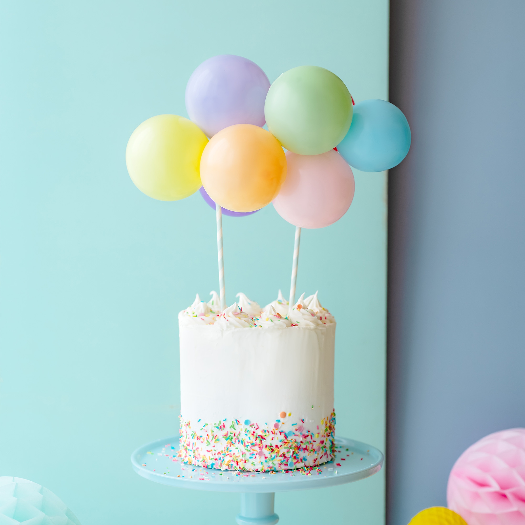 Cake Topper "Regenbogen" Leute, Geburtstagstorte, Lustig, Party, Ballon