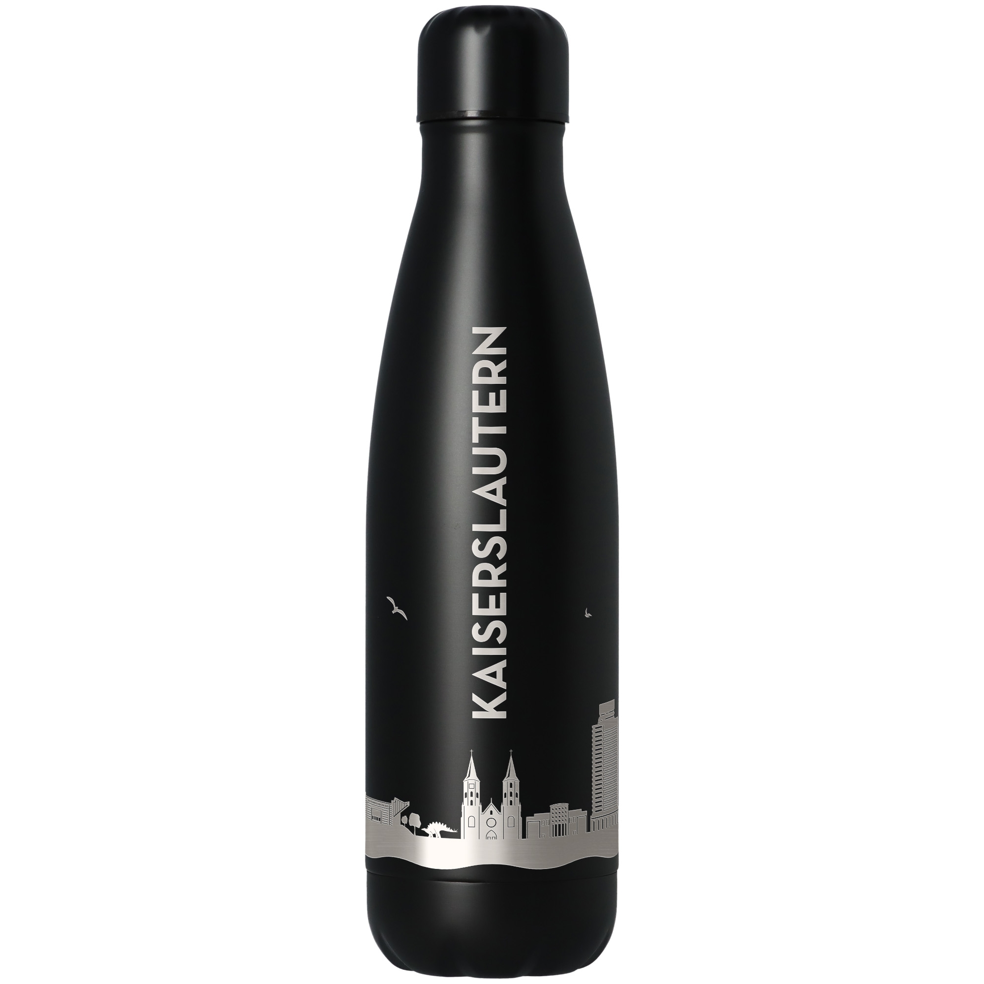 29b682c1ab1d86b4d8f078efa9b440a2752ea97c Trinkflasche Skyline Kaiserslautern Schwarz 500ml