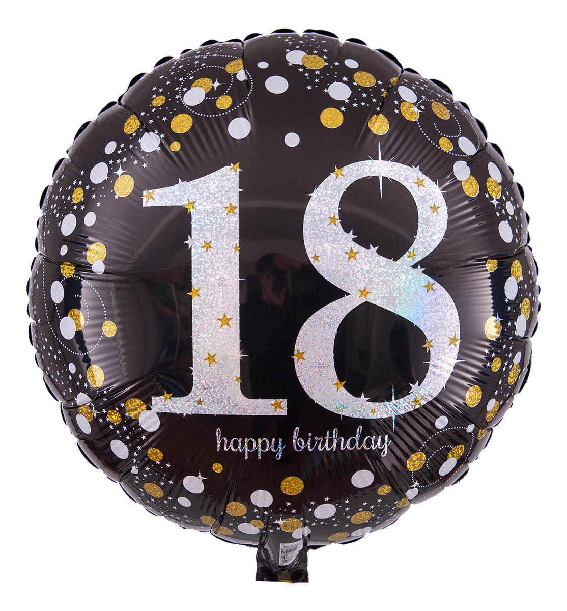 Folienballon Sparkling Birthday 18. Geburtstag Holographic 43cm