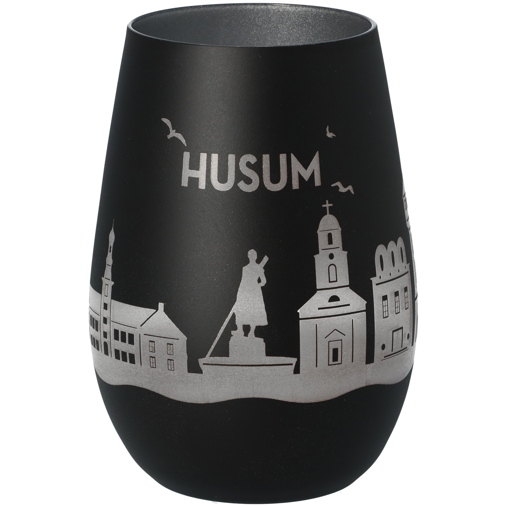 Windlicht Skyline Husum Schwarz/Silber Windlicht Skyline Husum Schwarz/Silber