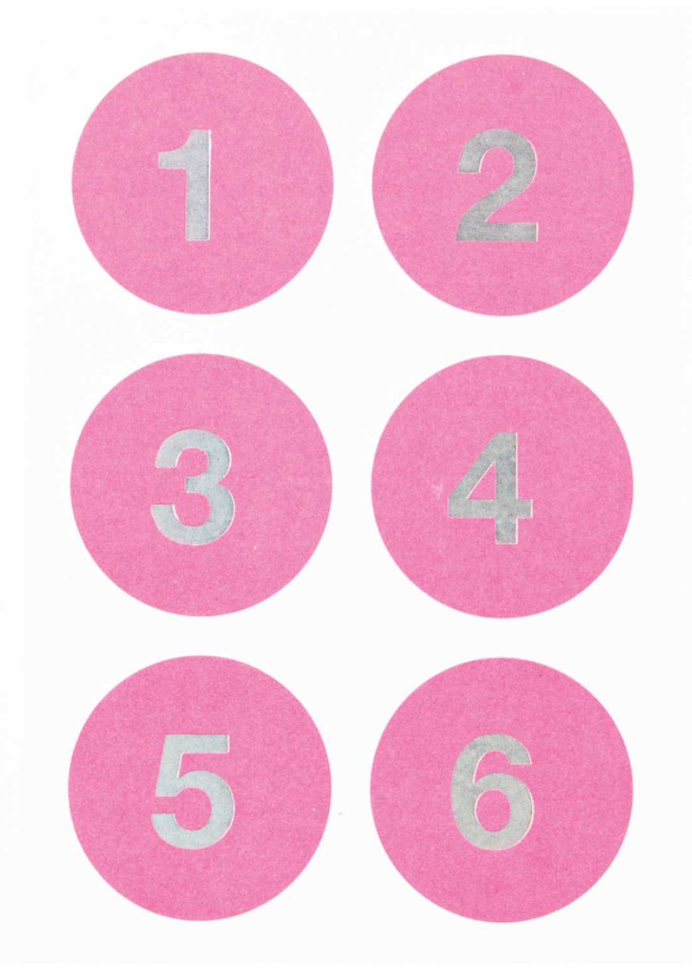 Adventskalender Sticker - Pink / Silber Adventskalender Sticker - Pink / Silber