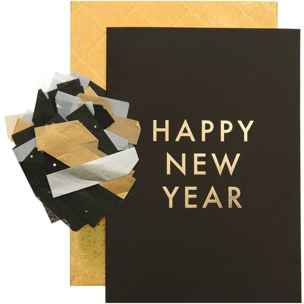 DIY Karte Happy New Year, Schwarz DIY Karte Happy New Year, Schwarz