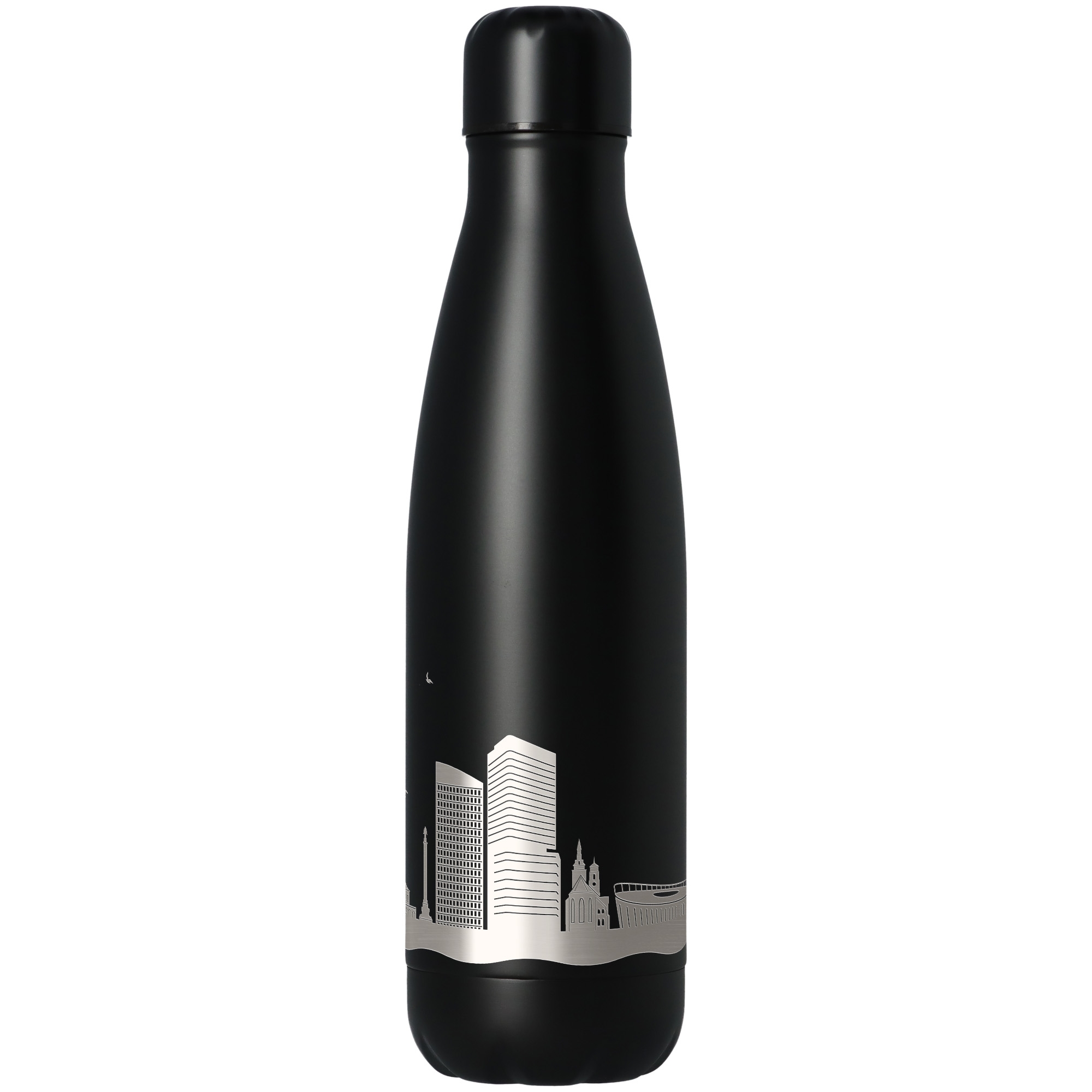 da4a9eaeda64eee99b6f490c2dfea6623e2f8486 Trinkflasche Skyline Stuttgart Schwarz 500ml