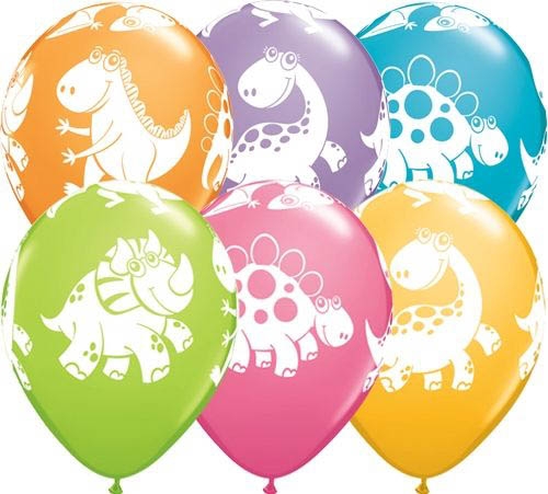 Qualatex Latexballon"Dinosaurier" verschiedene Farben Ø 30cm