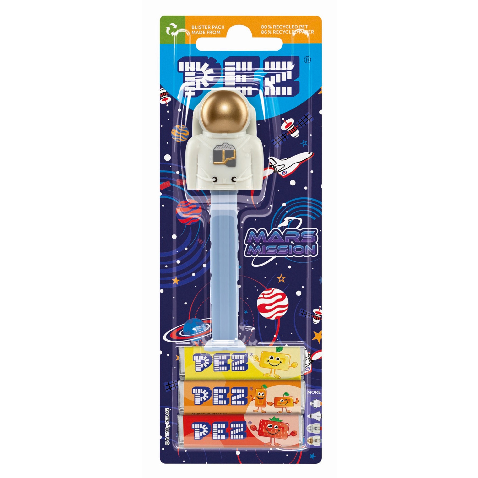 PEZ - Astronaut Gold "Mars Mission" Spender & Bonbons PEZ - Astronaut Gold "Mars Mission" Spender & Bonbons