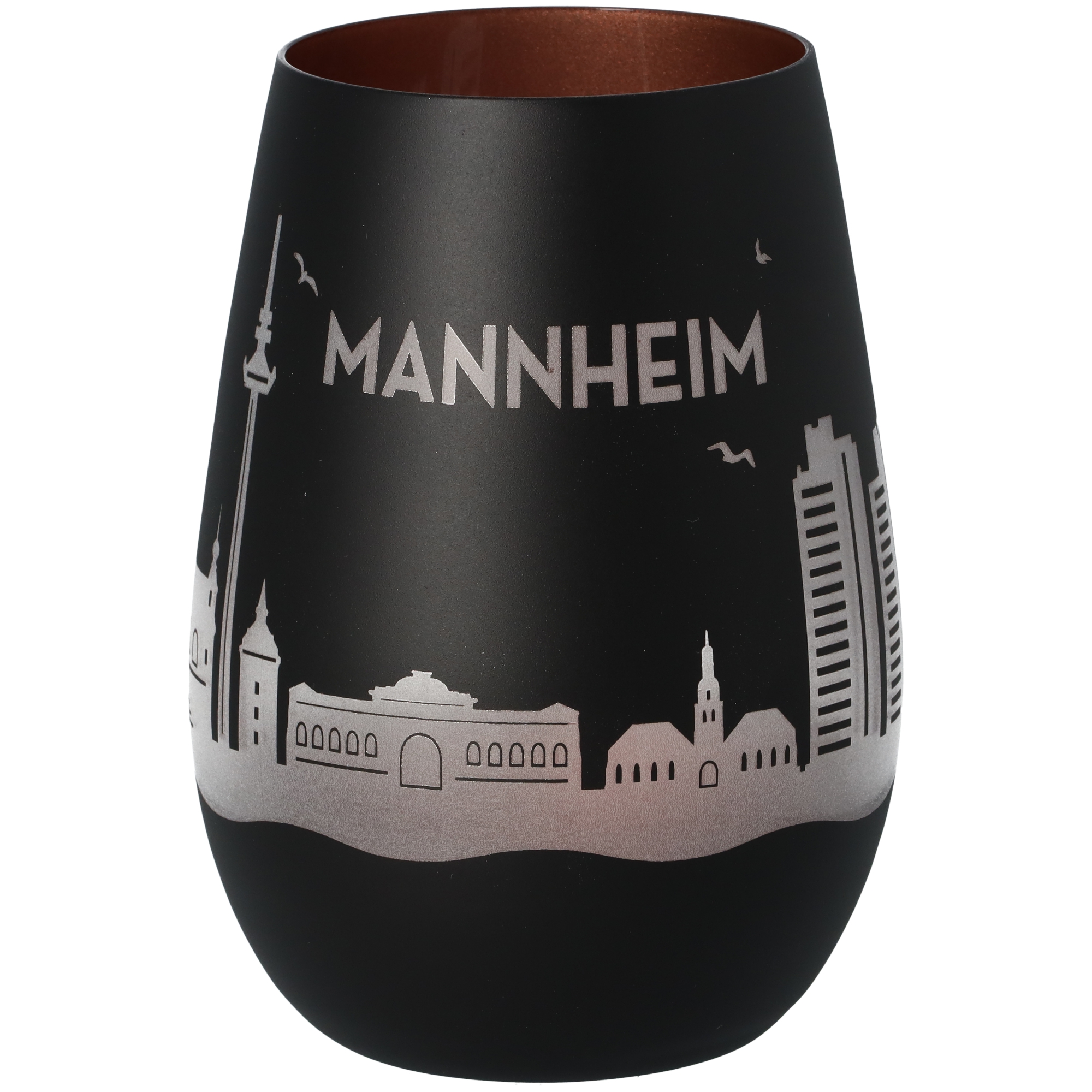 Windlicht Skyline Mannheim Schwarz/Bronze Windlicht Skyline Mannheim Schwarz/Bronze