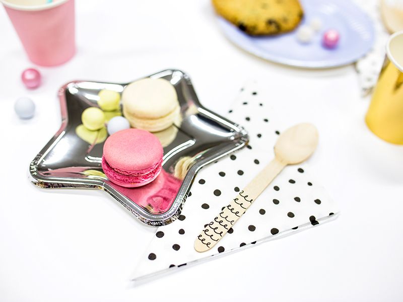 6 Pappteller "Kleiner Stern", Silber 6 Pappteller "Kleiner Stern", Silber