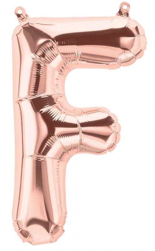 Luftballon Buchstabe F Roségold 40cm Luftballon Buchstabe F Roségold 40cm