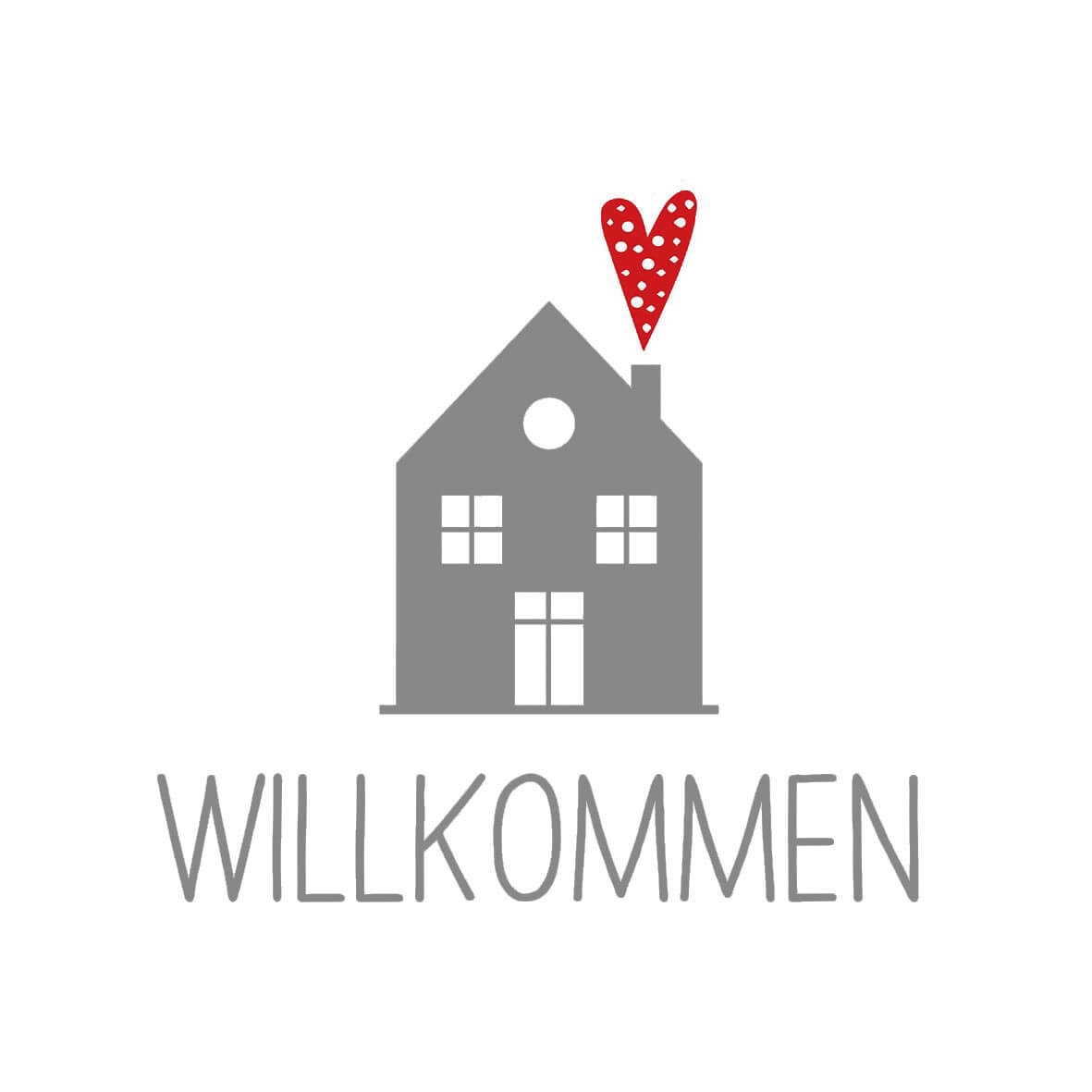 20 Servietten "Willkommen weiß" 33x33cm