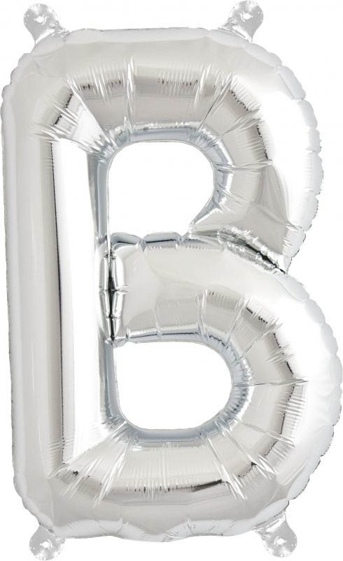 Luftballon Buchstabe B Silber 40cm