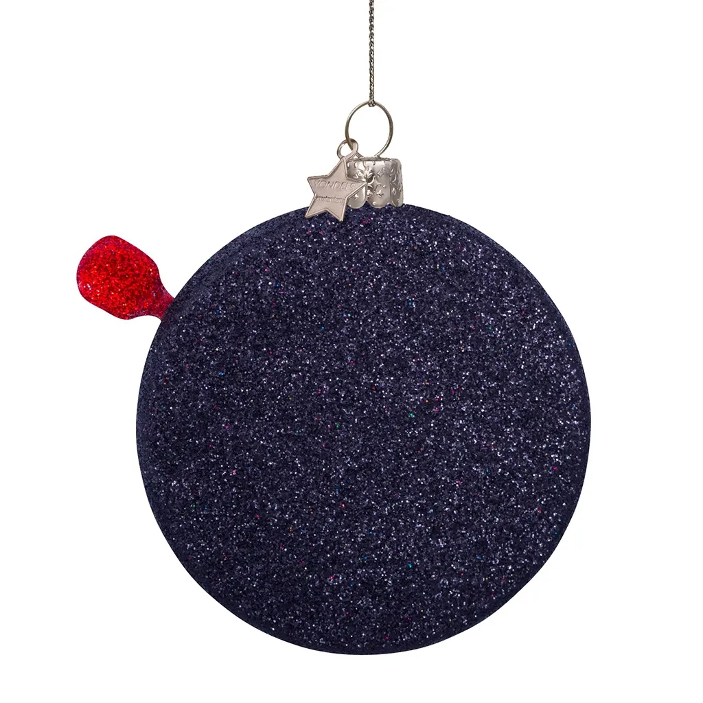 Glitzerkugel, Weihnachtskugeln, Glitzer, Navy, Rot