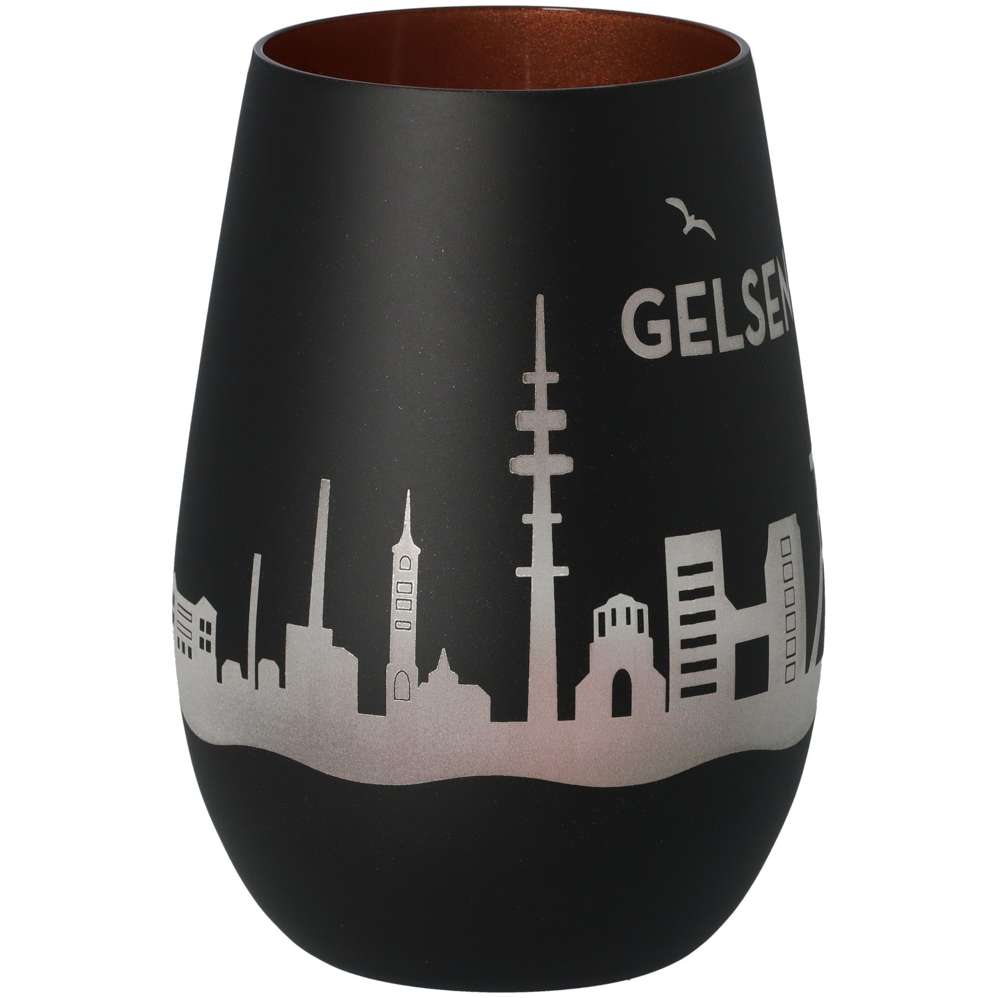 Windlicht Skyline Gelsenkirchen Schwarz/Bronze Windlicht Skyline Gelsenkirchen Schwarz/Bronze