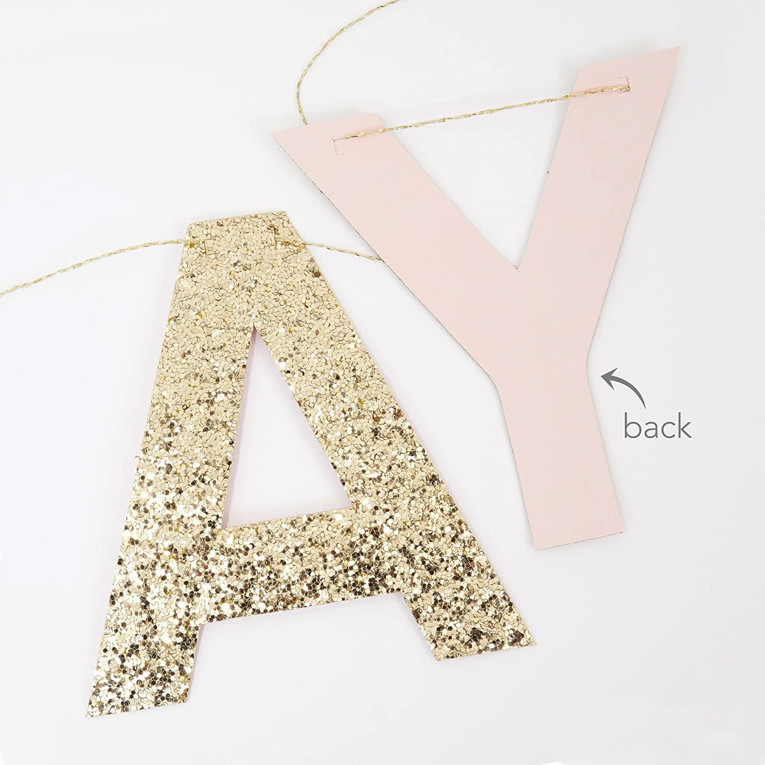 Meri Meri - "Happy Birthday" Fransengirlande, Rosa/Orange/Gold Glitzer Meri Meri - "Happy Birthday" Fransengirlande, Rosa/Orange/Gold Glitzer