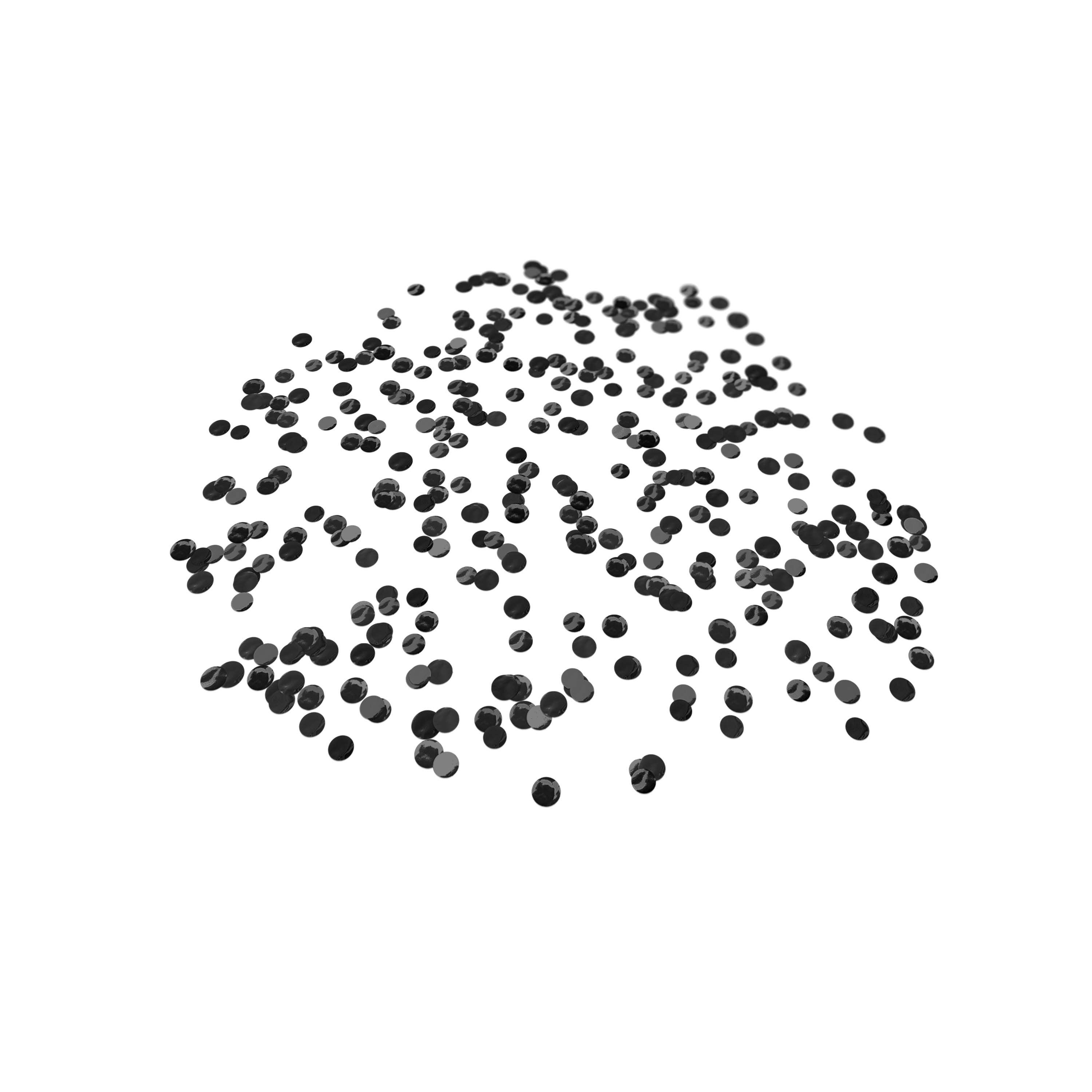 Folienkonfetti 1cm Rund 100g Schwarz Folienkonfetti 1cm Rund 100g Schwarz