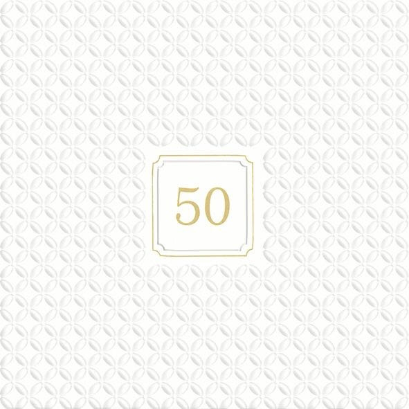 Goldhochzeit - 20 geprägte Servietten